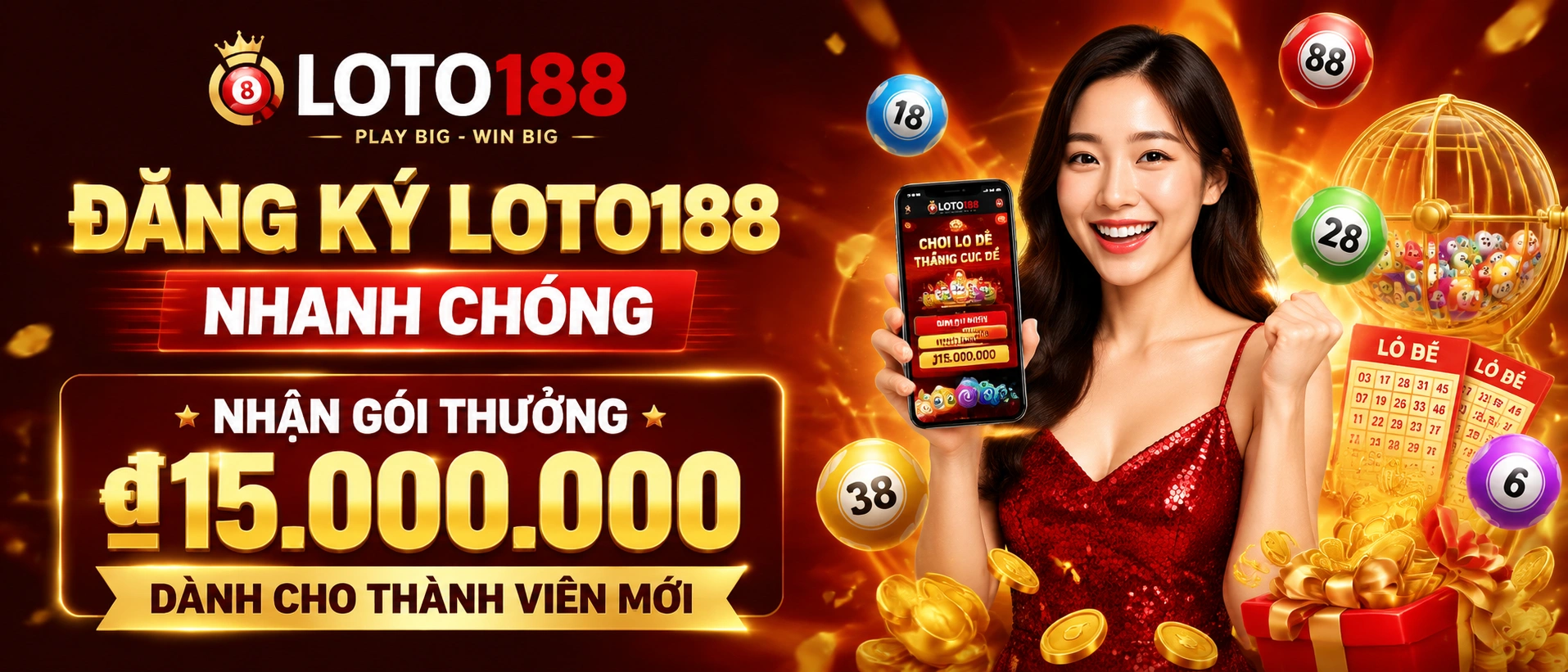 Khung hình trang chủ loto188.com.vc